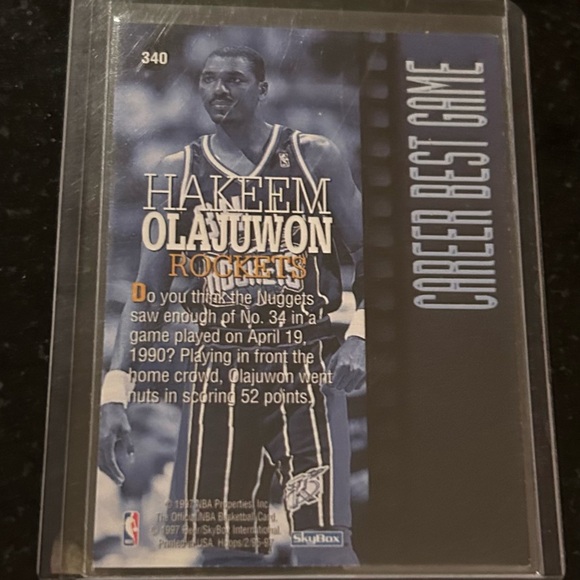 Hakeem Olajuwon NBA Basketball Trading Cards (5) - Picture 11 of 11